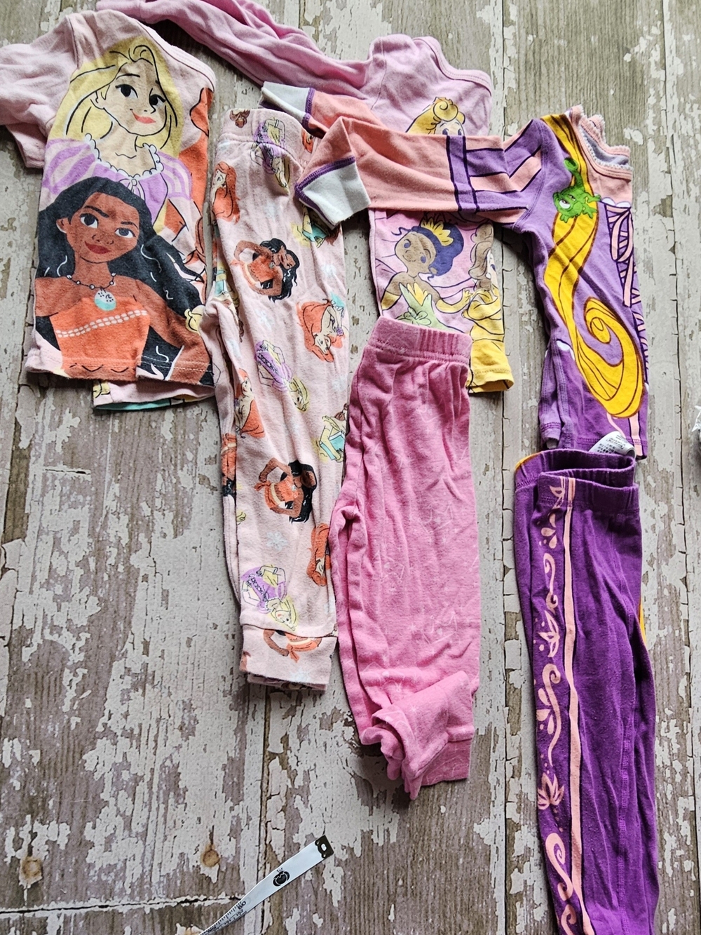Disney Girls Pink & Purple Princess Pajama Set Collection 3t